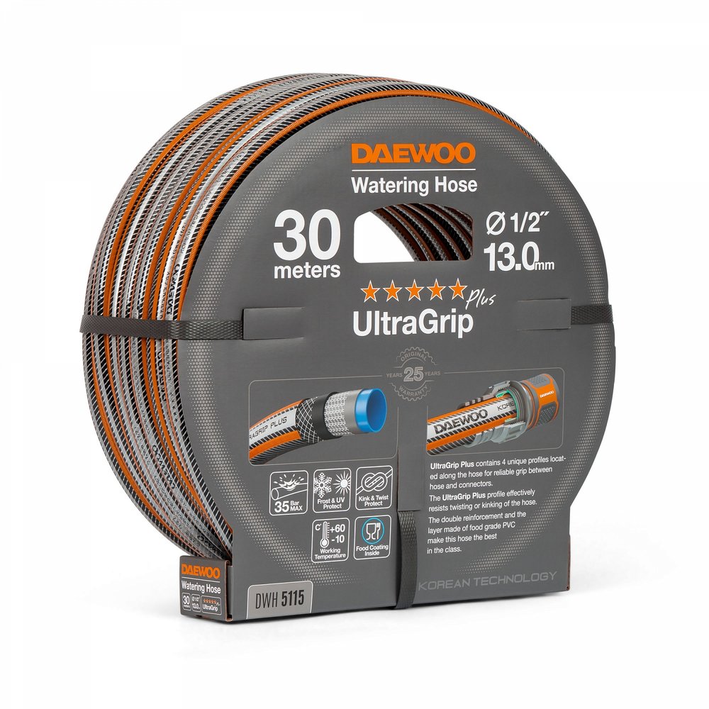 Шланг DAEWOO UltraGrip Plus, 1/2', 13 мм, 30 м DWH 5115
