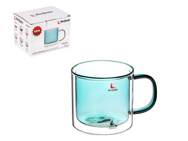 Стеклянная кружка PERFECTO LINEA Encanto море с двойными стенками 280 мл 30-005280