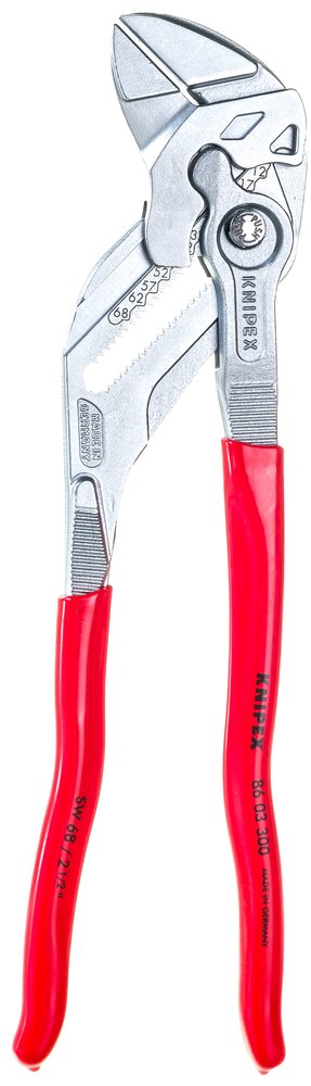 Клещи переставные Knipex, 68 мм (2 1/2'), 300 мм, хром, 1-к ручки, KN-8603300