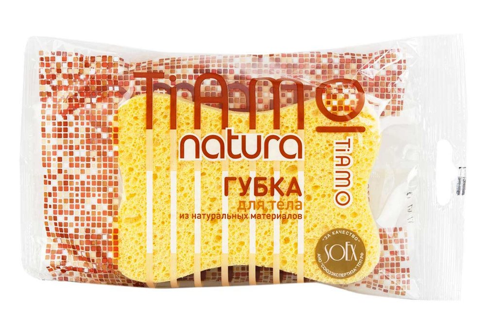 Губка для тела TIAMO Natura КОМФОРТ целлюлоза 7691