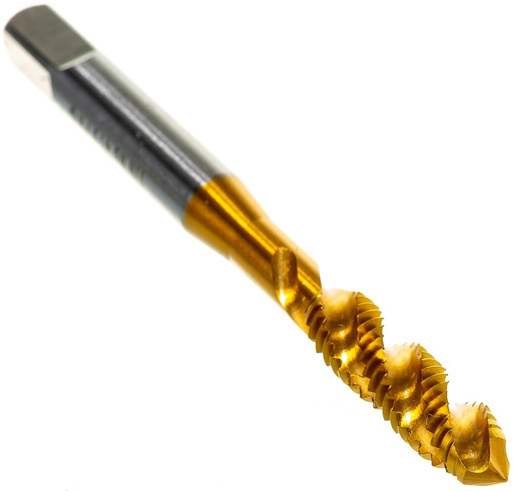 Метчик M6x1 HSS M2 TiN спиральный ПрофОснастка №419 арт. 50221019