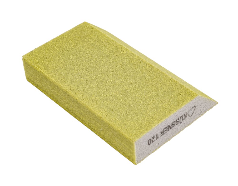 Шлифовальный брусок KUSSNER Р120, трапеция Soft, 125x90x25 мм 1000-250120