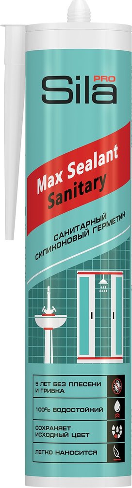 Силиконовый санитарный герметик Sila белый PRO Max Sealant 280 мл SS2804