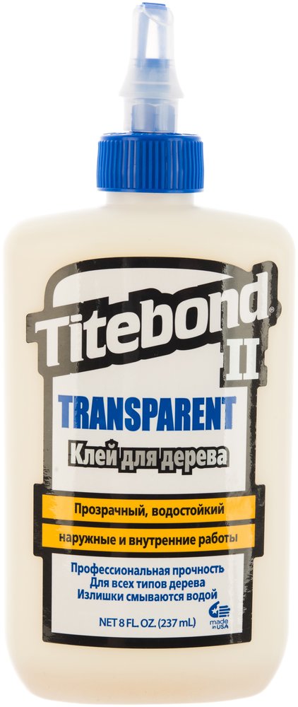 Столярный влагостойкий прозрачный клей Titebond II 1123