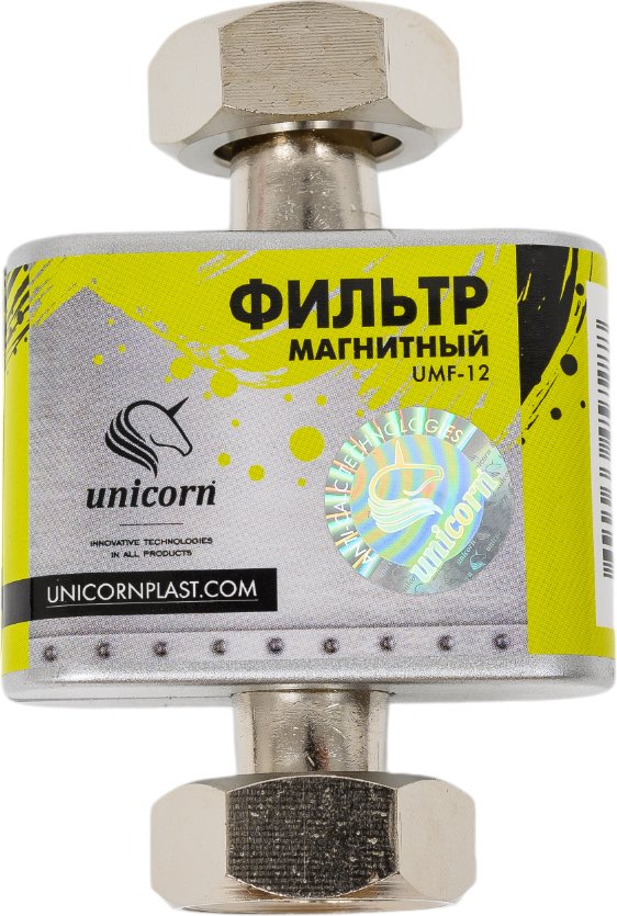 Фильтр магнитный 1/2' для умягчения воды и защиты бытовой техники от накипи и коррозии подключение - 1/2' пропускная способность Unicorn UMF 12
