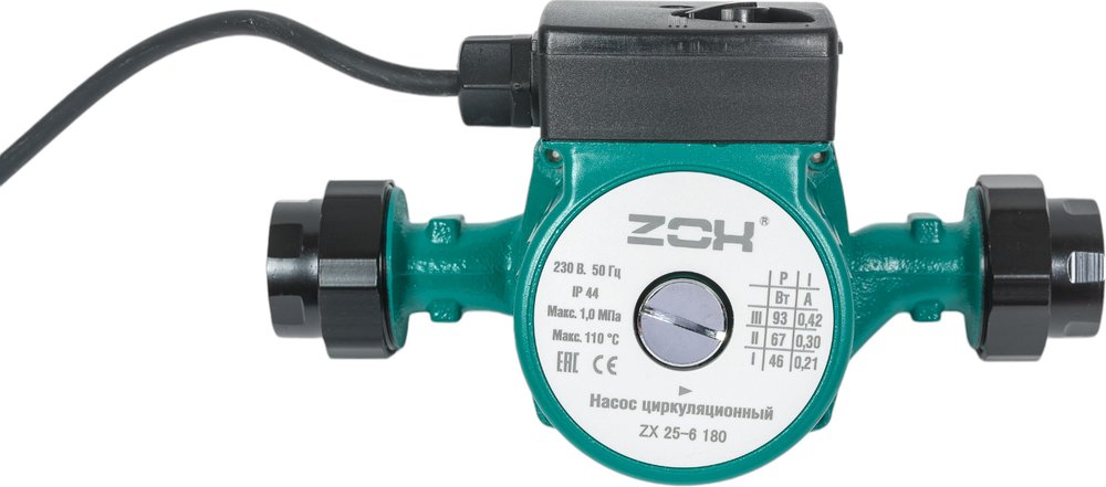 Циркуляционный насос ZOX ZX 25-6 180, с гайками 517077