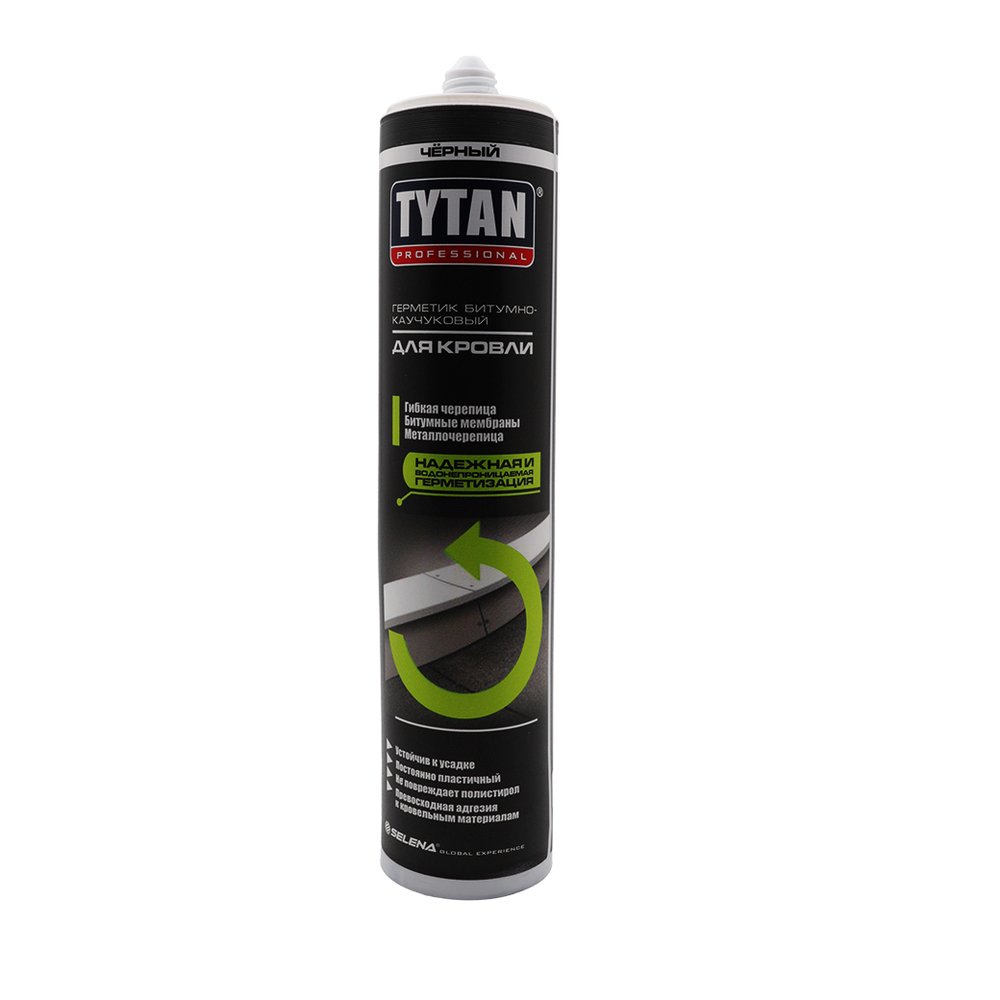 Герметик Tytan PROFESSIONAL битумно-каучуковый, для кровли, черный, 310 мл 250693 250693