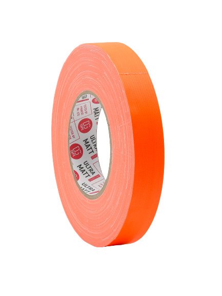 Клейкая лента DGTAPE ultraMATT - Гаффа тейп 25мм/50м - Оранжевый (светится в ультрафиолете) UMF25/50/O