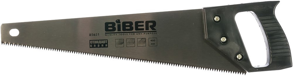 Ножовка по дереву средний зуб 400мм Biber Стандарт 85651 тов-080812