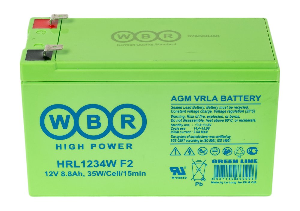 Аккумулятор для ИБП WBRHRL1234W 12В, 9 Ач УТ-00000268