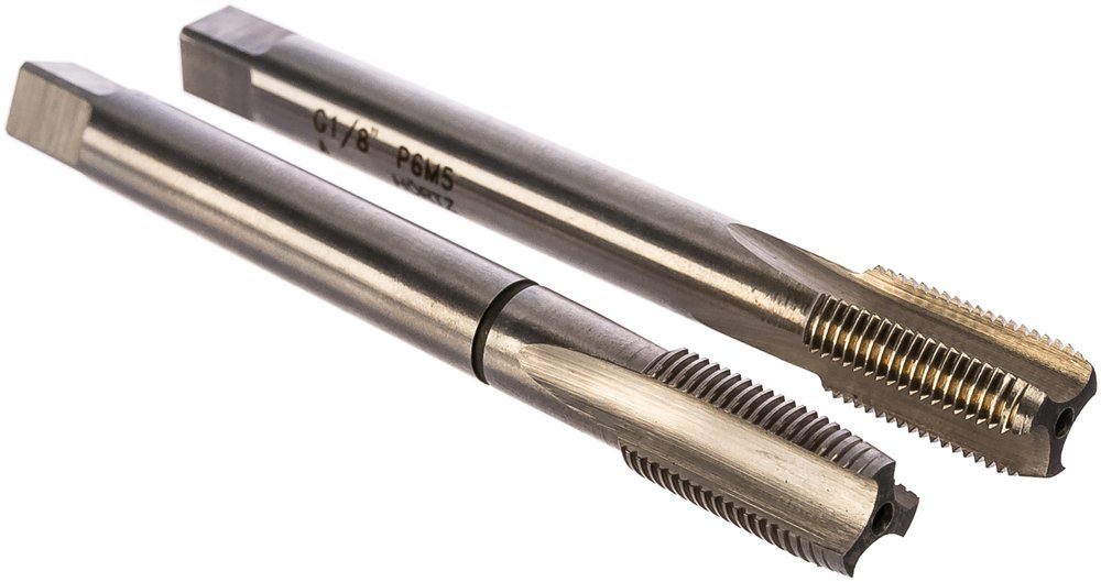 Метчик G 1/8 дюйма м/р комплект 2 шт. Р6М5 HORTZ 203807