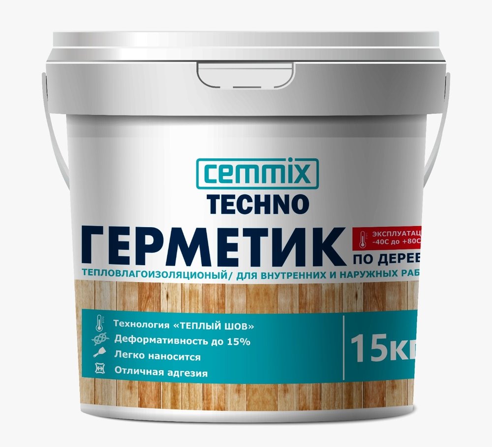 Акриловый герметик для дерева CEMMIX Теплый шов (дуб, 15 кг) 84735751