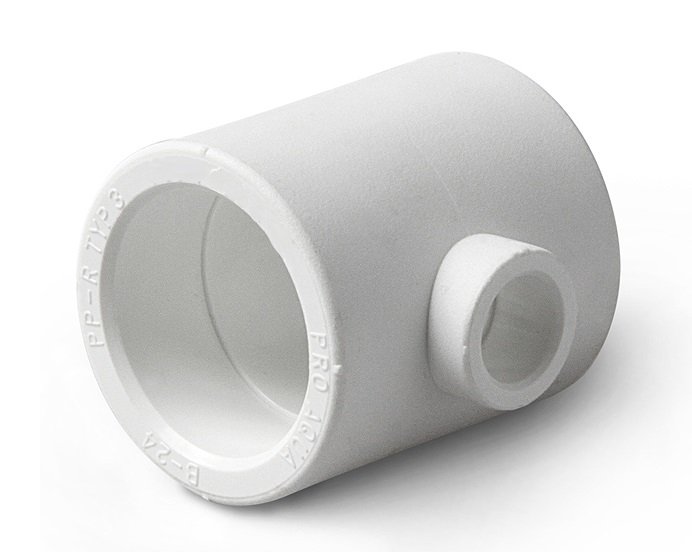 Переходной тройник PRO AQUA PP-R белый 32-25-32 мм PA14535Pb