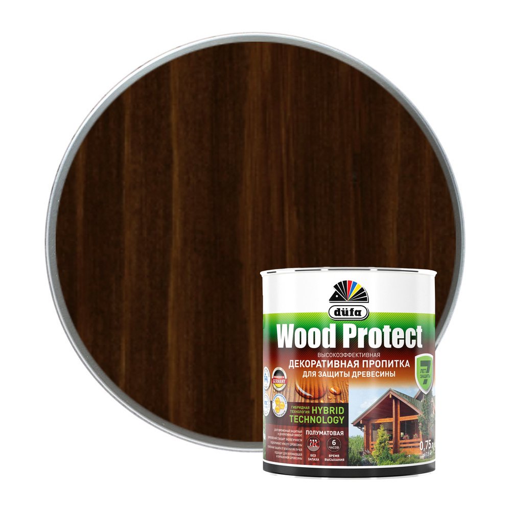 Пропитка для защиты древесины Dufa Wood Protect палисандр 750 мл МП000015775