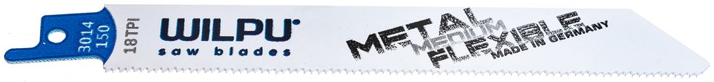 Полотно по металлу 3014/150 Bi-metal (5 шт, 150х19х0.9 мм, 130 мм, 18 TPI) WILPU 1441500005