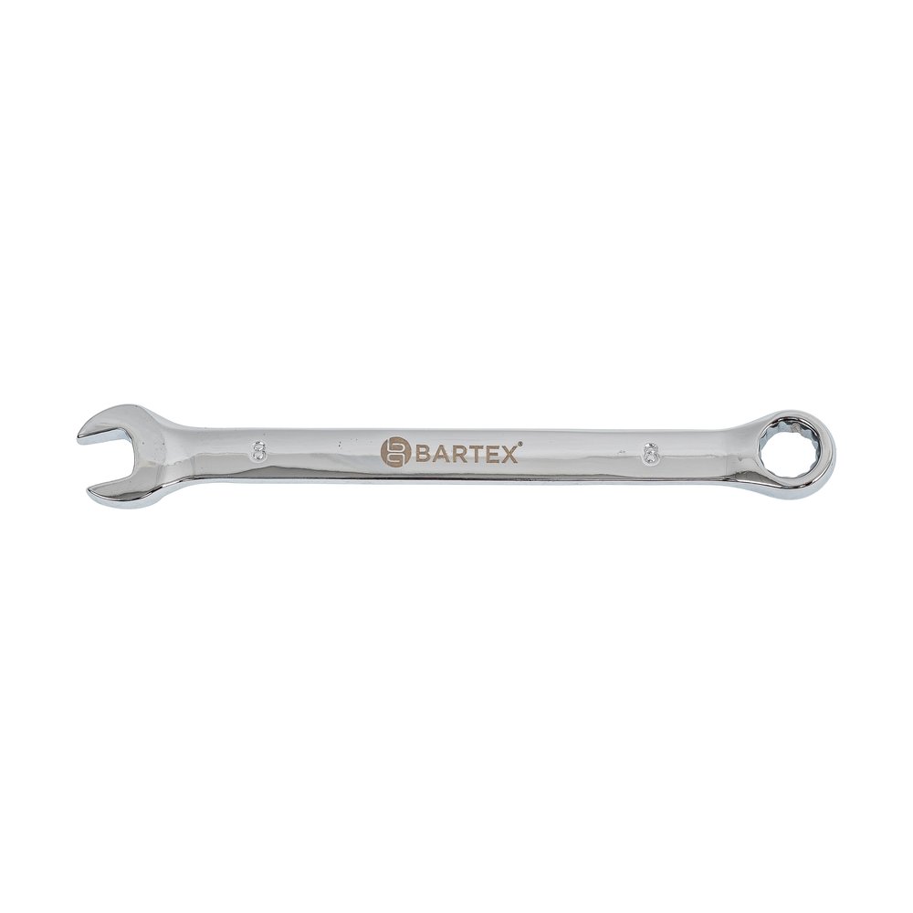 Комбинированный ключ BARTEX 8 мм, хромированный, зеркальный, CrV сталь 316274
