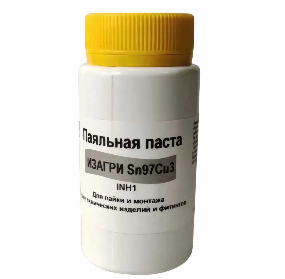 Паста-флюс ФМ ИЗАГРИ Sn97Cu3 для сантехнических изделий и фитингов 250 г НФ-00002156