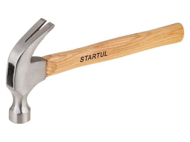 Молоток-гвоздодер STARTUL с деревянной рукояткой ST2002