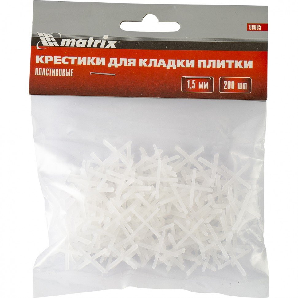 Крестики (200 шт, 1.5 мм) для кладки плитки MATRIX 88085