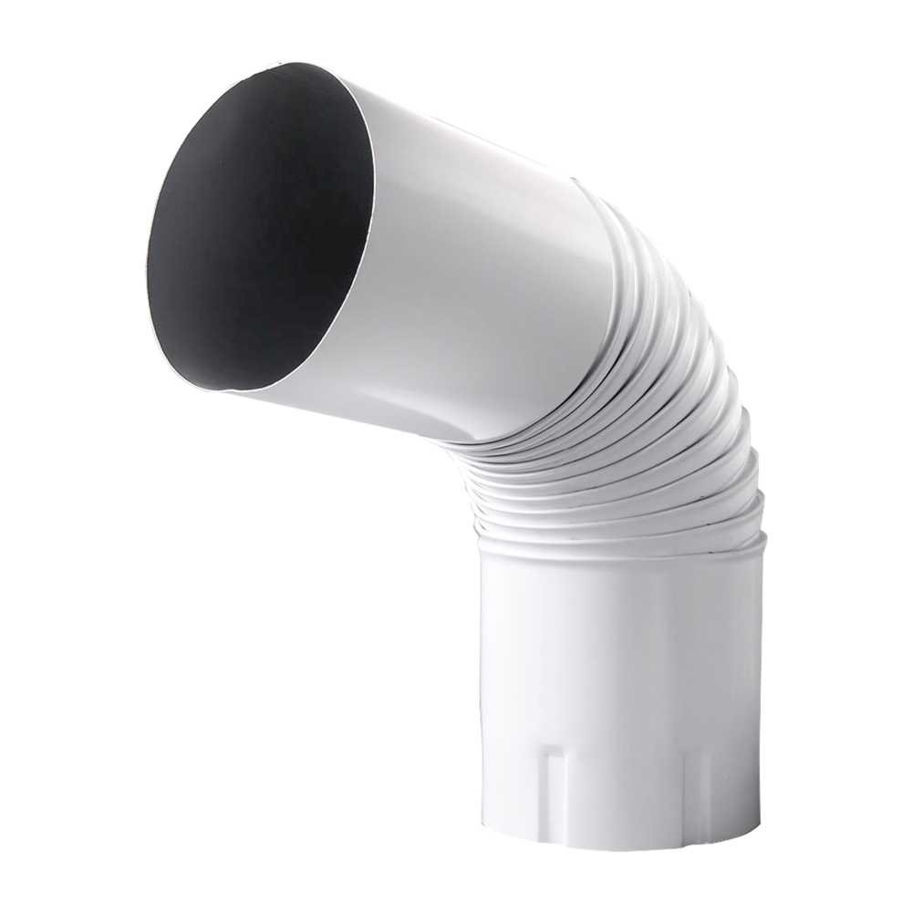 Колено трубы NIKA ПРОЕКТ круглое, D150 мм, RAL 9003 В0000034465