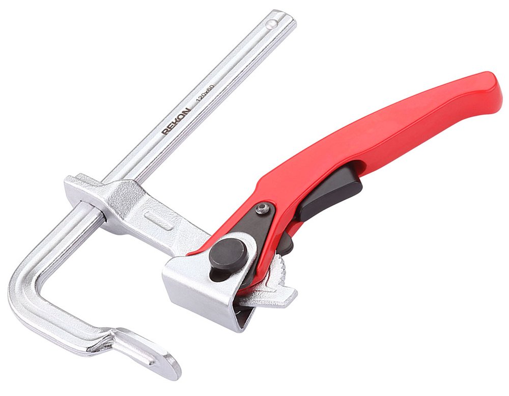 Струбцина цельнометаллическая REKON RF03-120-60 с храповиком 58101 058101