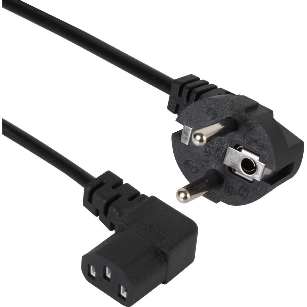 Кабель комп - розетка 220V EU (угол-угол) 3m, iOpen <,ACE021R-3.0M