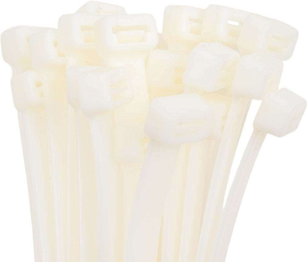Нейлоновые стяжки Fortisflex КСС 12x500 мм, белый, 100 шт. 89901