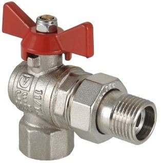 Шаровой угловой кран с полусгоном 1' вн.-нар. Valtec BASE VT.228.N.06