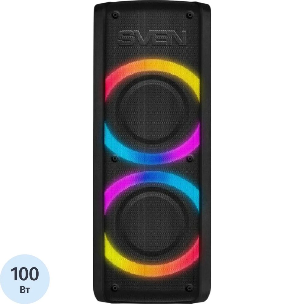 Портативная акустика АС PS-710, черн (100 Вт, TWS, BT, FM, 4400мАxч)