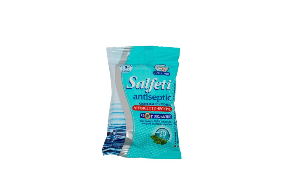 Спиртовые салфетки SALFETI №20 Antiseptic STOP CORONAVIRUS 72171
