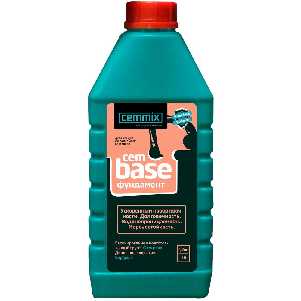 Пластификатор для фундамента CEMMIX Base, 1 л 529033