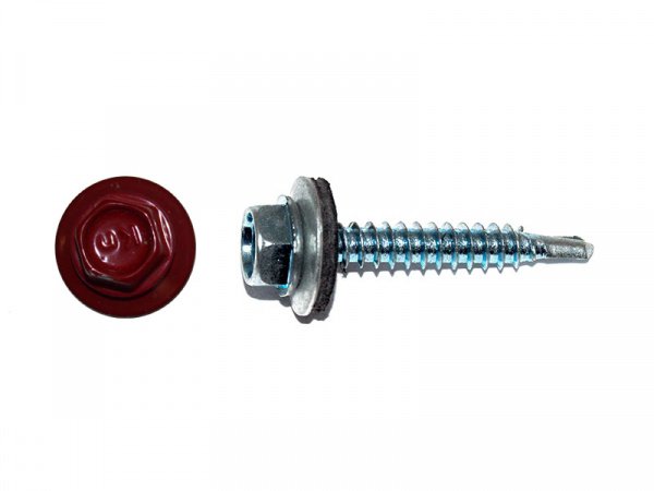 Кровельный саморез КРЕП-КОМП 5,5x25 RAL3003, красный рубин 3000шт ск55253003