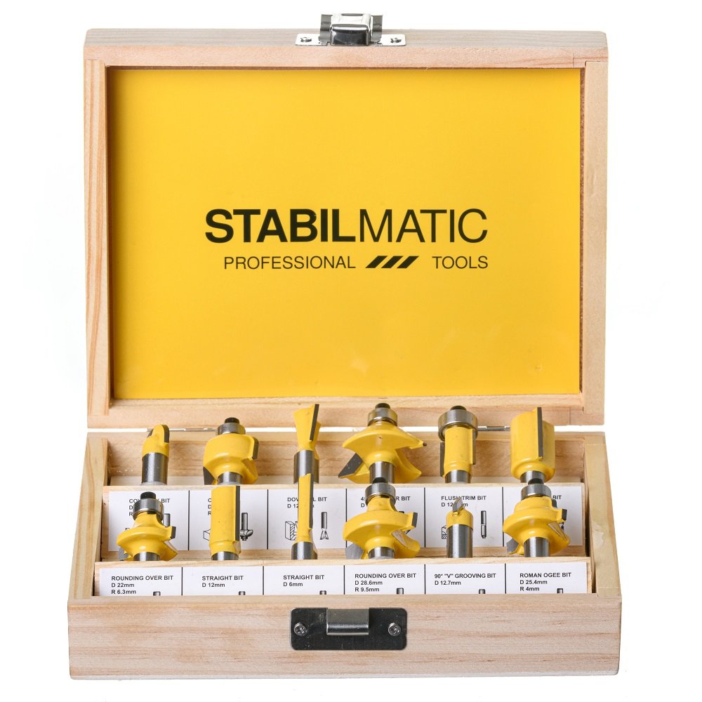 Набор кромочных фрез N1, 6 мм, 12 предметов STABILMATIC SFR-12-6