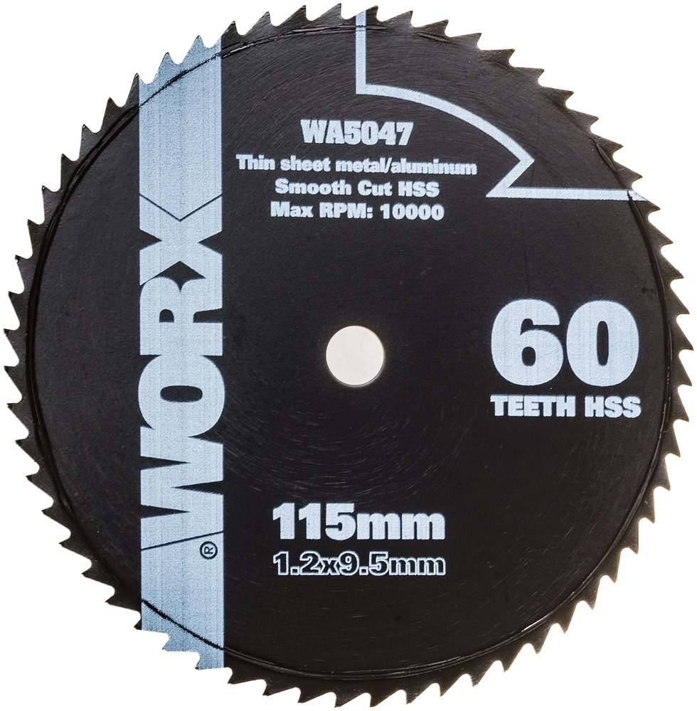 Пильный диск по алюминию (60T, 115х1.2х9.5 мм) WORX WA5047