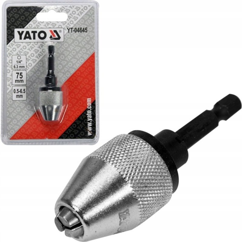 Патрон самозажимной для дрели 0.5-6.5 мм HEX YATO YT-04645