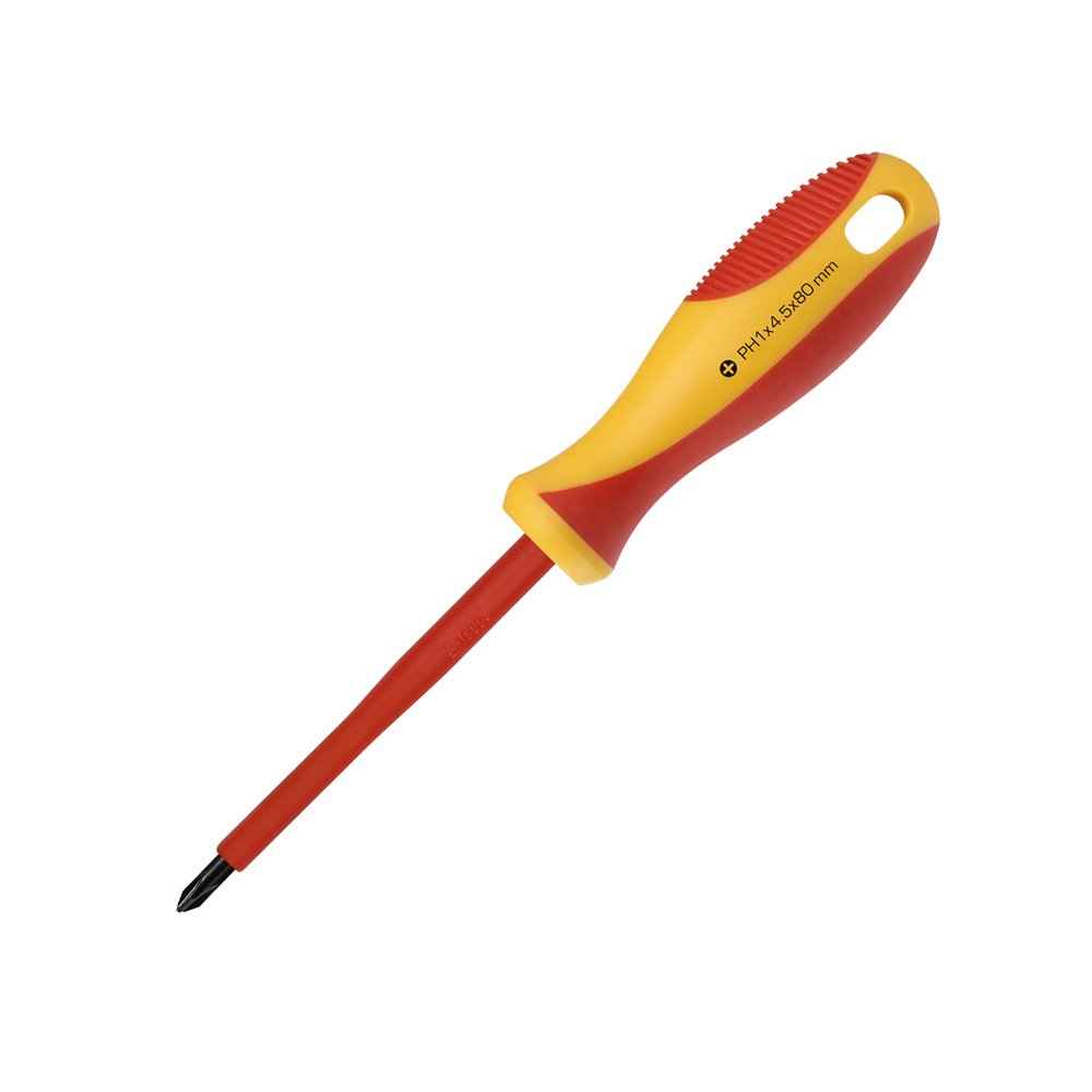 Диэлектрическая крестовая отвертка Smartbuy PH1x80, до 1000 В, VDE SBT-SCI-PH1x80P1