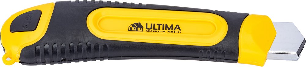 Нож Ultima 18 мм, обрезиненный корпус, 3 лезвия в комплекте 119026