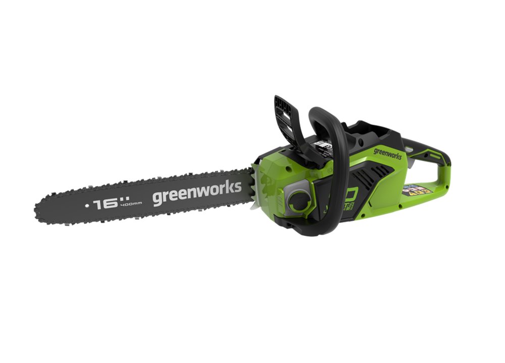 Цепная пила аккумуляторная GreenWorks GD40CS18 40V, 40 см, бесщеточная, до 1.8 КВт, с 1хАКБ 2Ач c USB и ЗУ 2005807USB2