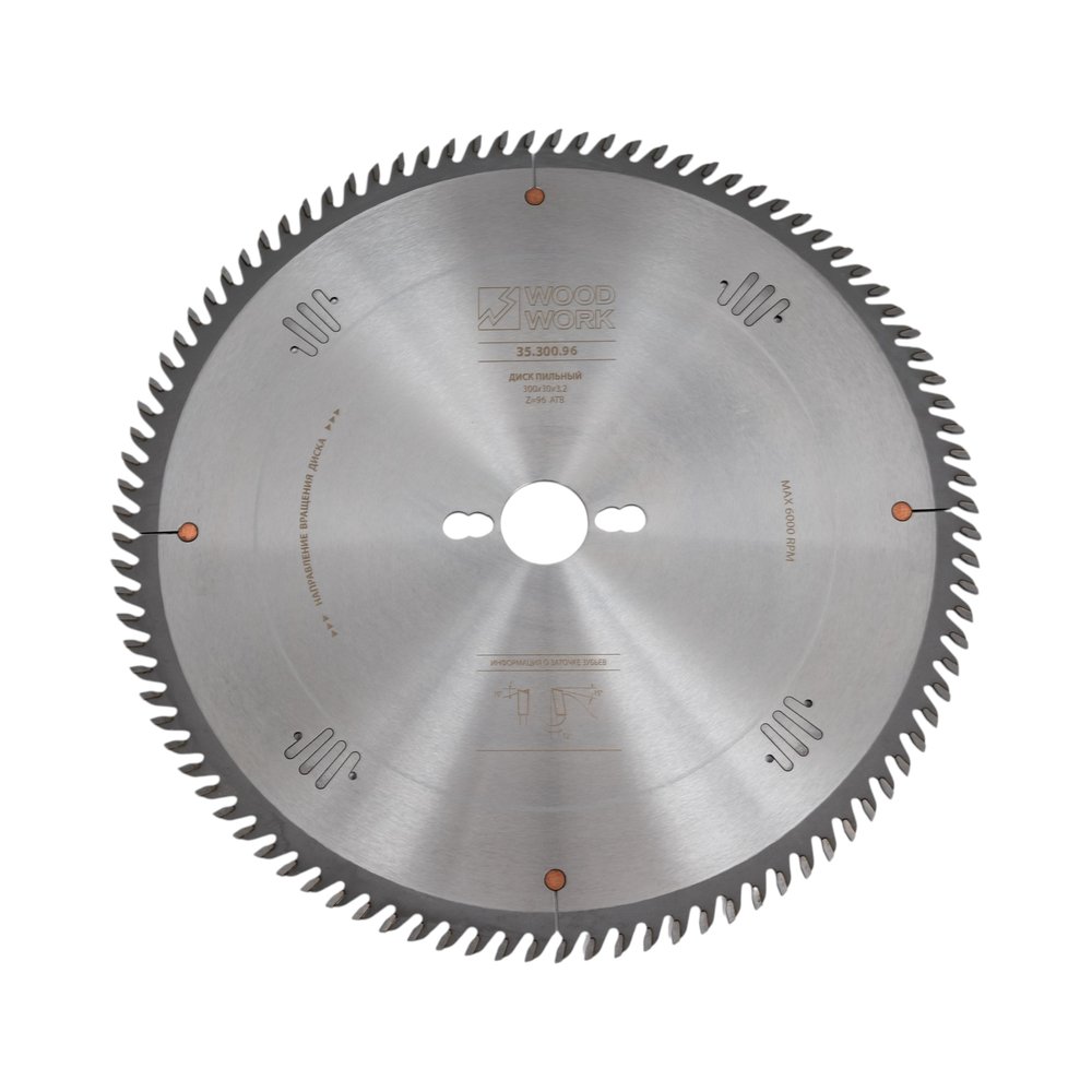 Диск пильный универсальный Superior 300x3.2x30 мм, 96T, А=12° ATB WOODWORK 35.300.96