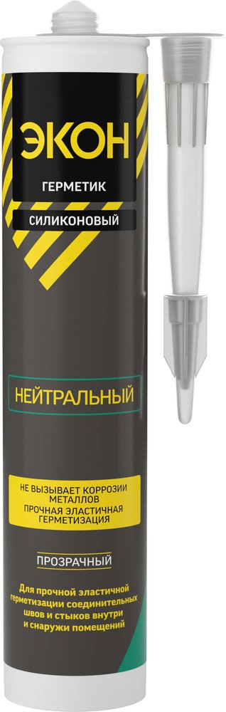 Нейтральный герметик прозрачный, 280мл Экон 3000269