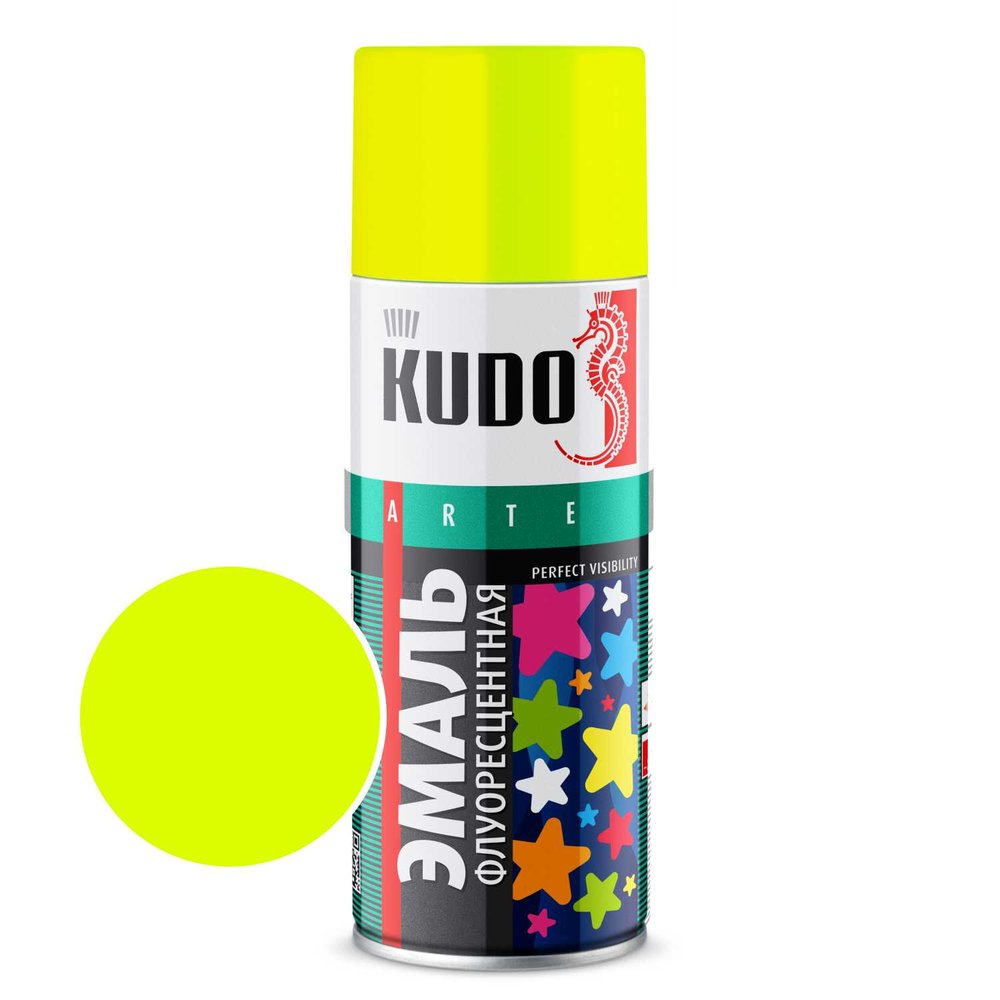Эмаль флуоресцентная KUDO лимонно-желтая KU-1204