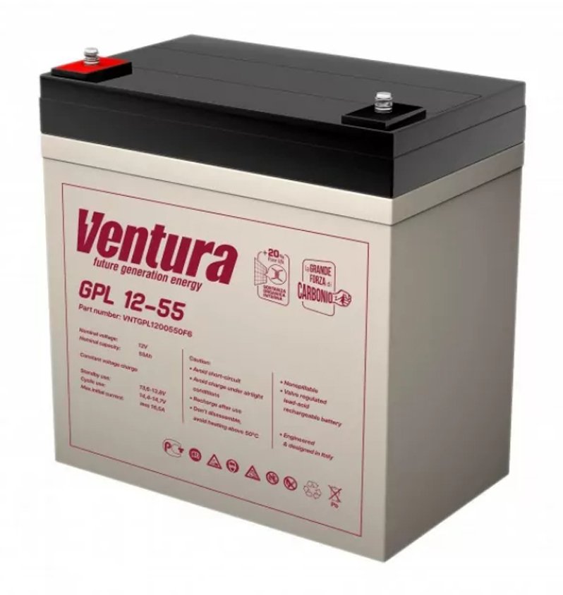 Аккумуляторная батарея 12 В, 58 Ач Ventura GPL 12-55