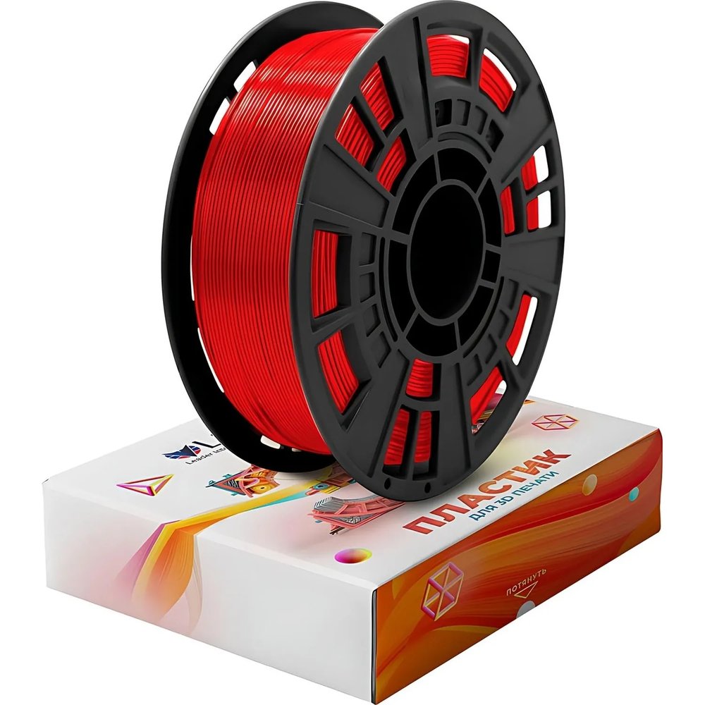 Пластик PETG+ LIDER-3D для 3D принтера, 1.75 мм/крас./1 кг