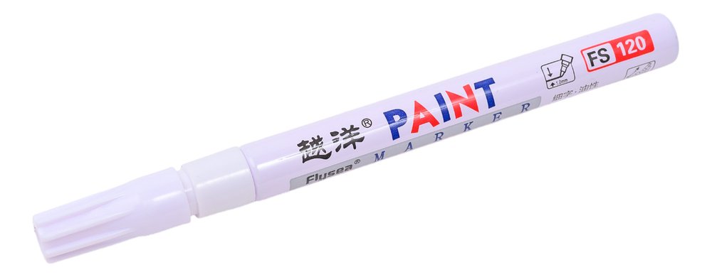 Промышленный универсальный маркер-краска Flysea Paint Marker FS-120 с наконечником 1,0 мм, белый FS-120-white