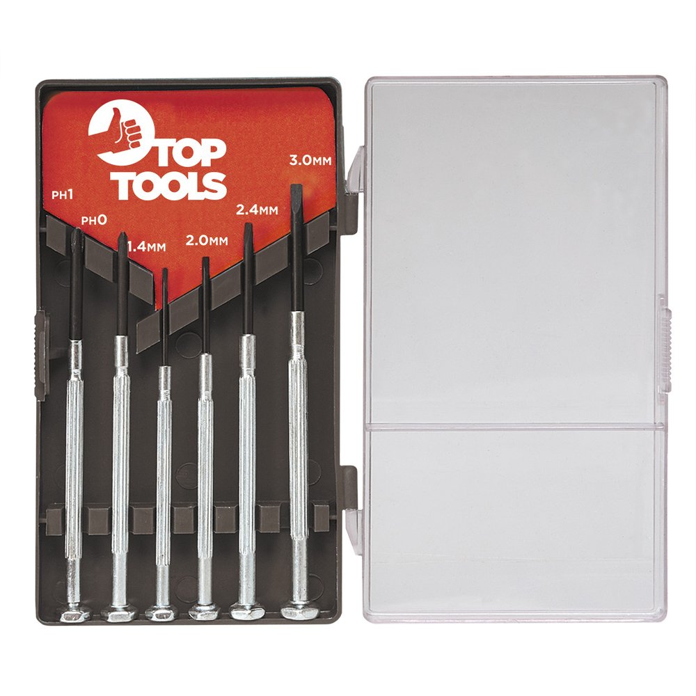 Набор прецизионных отверток, 6 шт. Top Tools 39D193