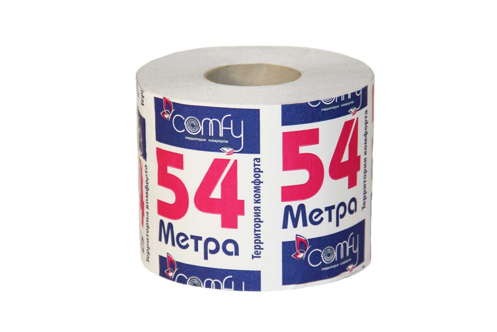 Туалетная бумага COMFY '54 метра' 1-сл. 1 рул. 1-2507