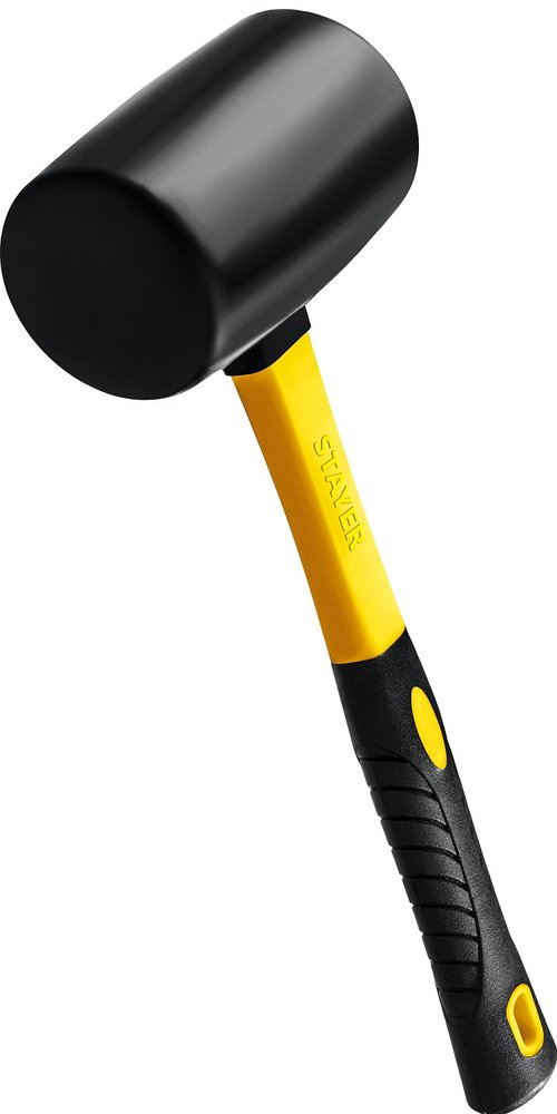 Чёрная резиновая киянка STAYER 450 г 2054-65
