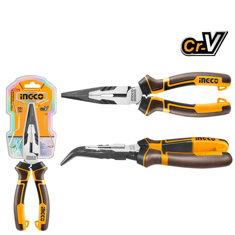 Тонкогубцы INGCO изогнутые 160мм SUPER INDUSTRIAL HHBNP28160