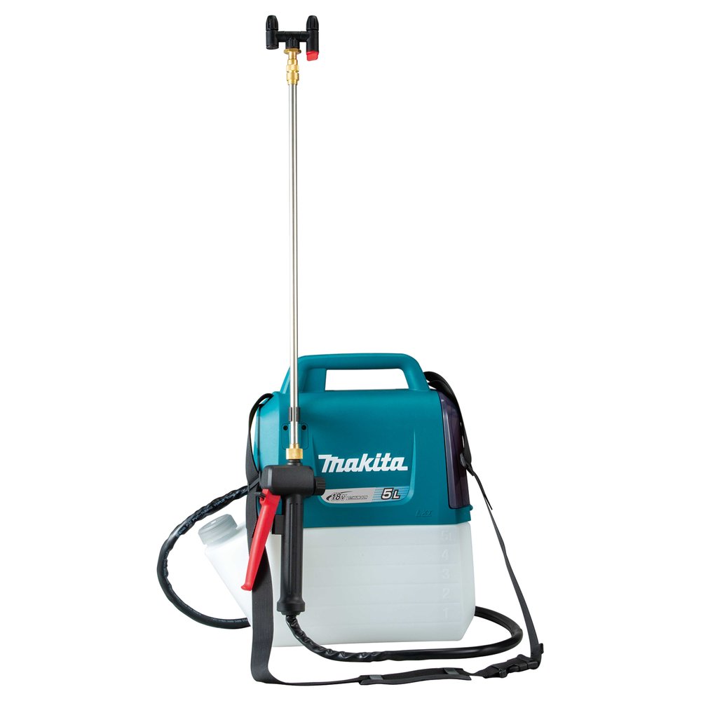 Опрыскиватель аккумуляторный Makita LXT 18 В, объем бака 5 л, 3 бар, форсунка двойная DUS054Z