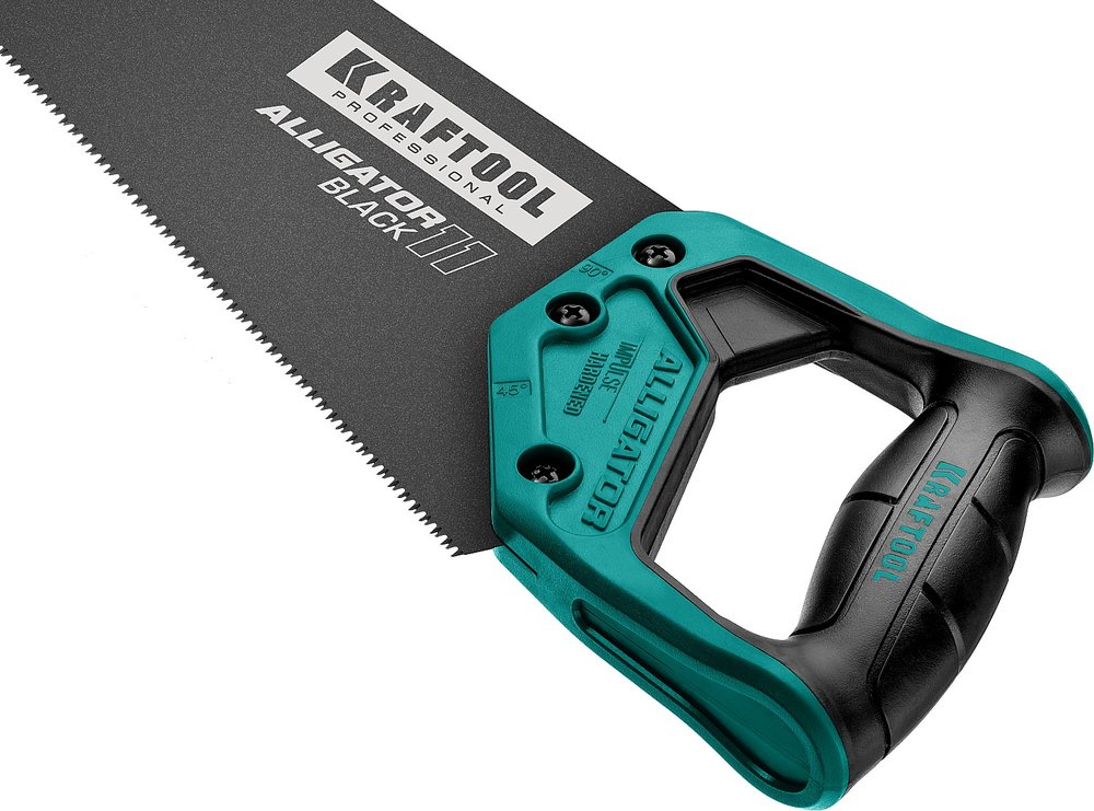 Ножовка для точного реза Kraftool 'Alligator BLACK', 450 мм, 11 TPI 3D зуб, 15205-45